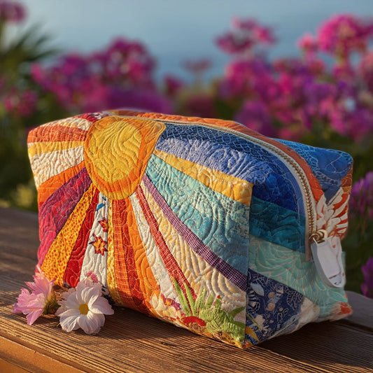 Boho Rays Quilted Makeup Bag NCU0PT9280