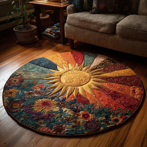 Boho Sunrise Quilted Round Mat NCU0DK11960