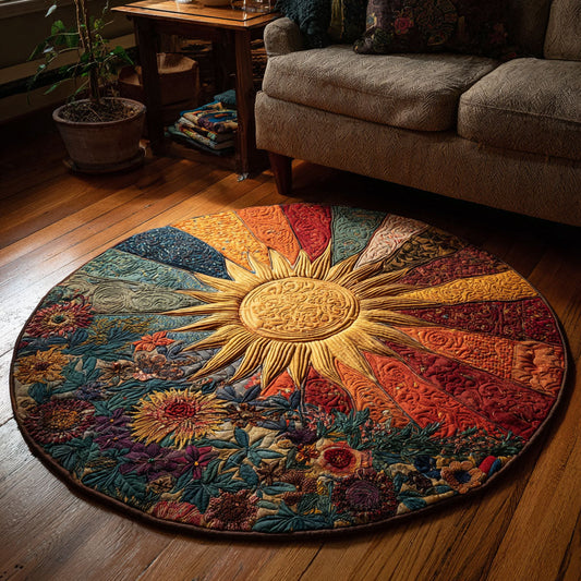 Boho Sunrise Quilted Round Mat NCU0DK11960