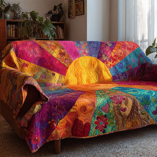 Boho Sunshine Dream Quilted Sofa Cover NCU0VL3001