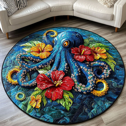 Bold Abyss Quilted Round Mat NCU0NT7047