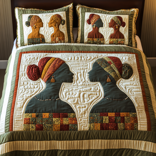Bold Beauty 3-Piece Quilted Bedding Set NCU0VH2040