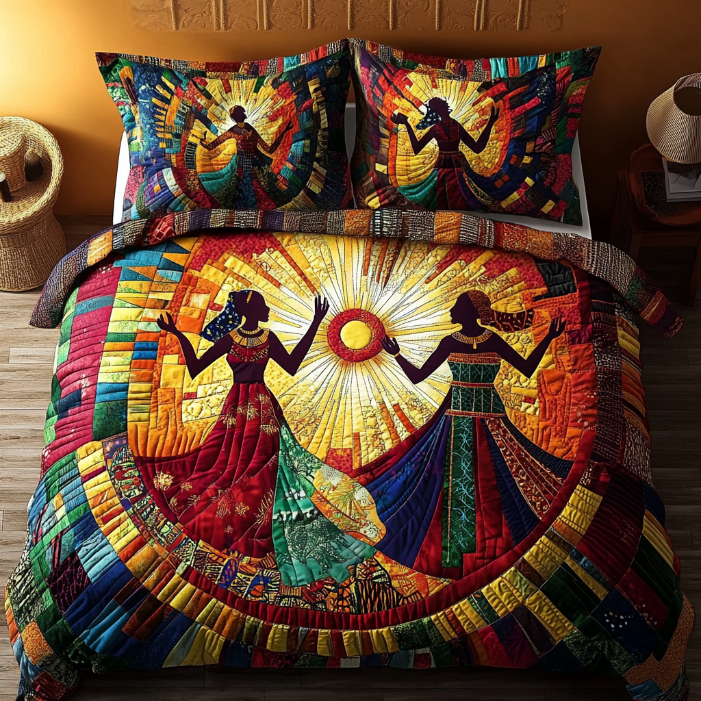 Bold Beauty 3-Piece Quilted Bedding Set NCU0VH5507 – Vantique