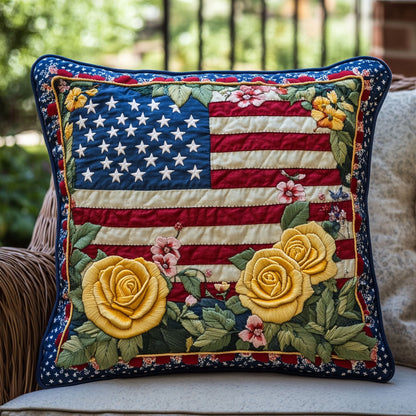 Bold Blooms of Liberty Quilted Pillow Case NCU0PT7225