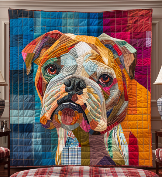 Bold Bulldog Beauty Quilted Blanket NCU0DV1449