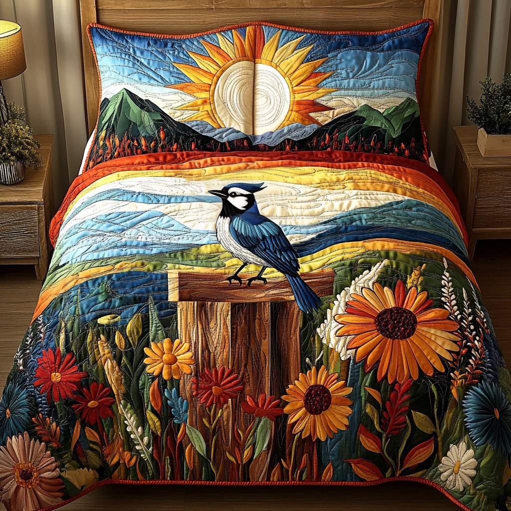 Bold Flight 3-Piece Quilted Bedding Set NCU0DV4712 – Vantique