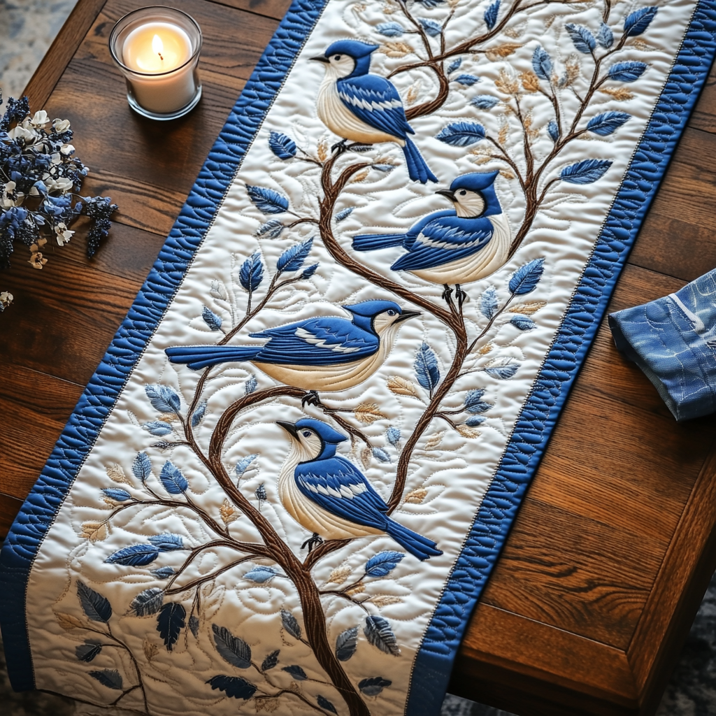 Bold Flight Quilted Table Runner NCU0DV4726