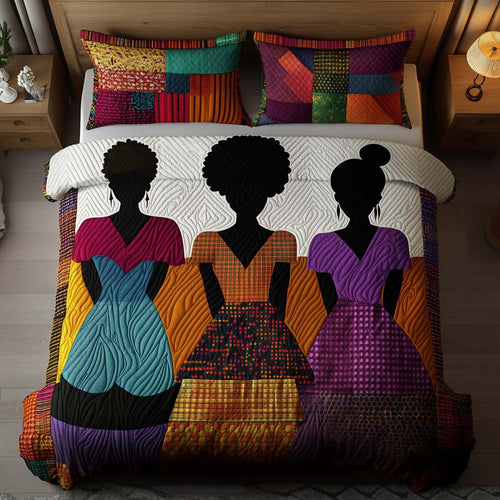 Bold Grace 3-Piece Quilted Bedding Set NCU0NT7666