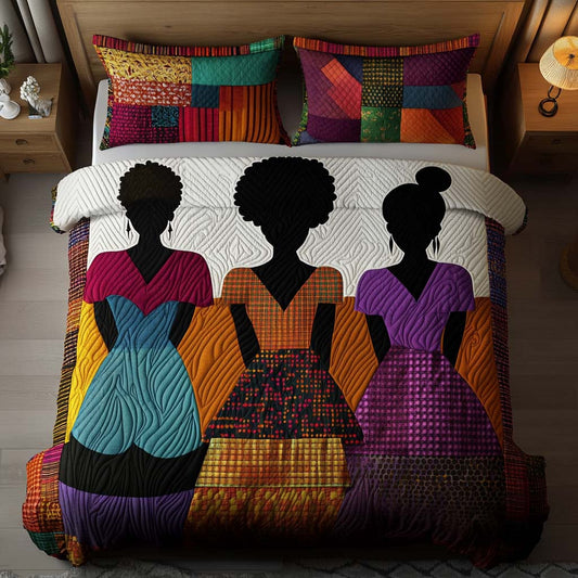 Bold Grace 3-Piece Quilted Bedding Set NCU0NT7666