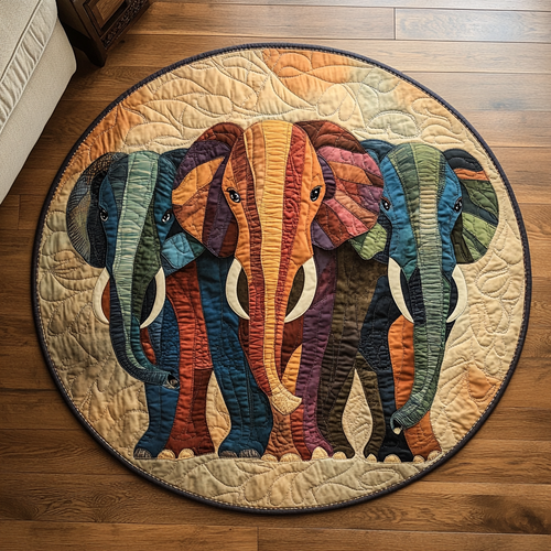Bold Herd Quilted Round Mat NCU0VH5510