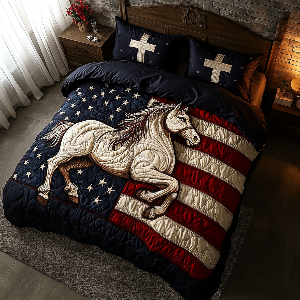 Bold Honor 3-Piece Quilted Bedding Set NCU0DK8108