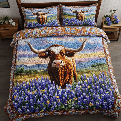 Bold Horns 3-Piece Quilted Bedding Set NCU0DK7125