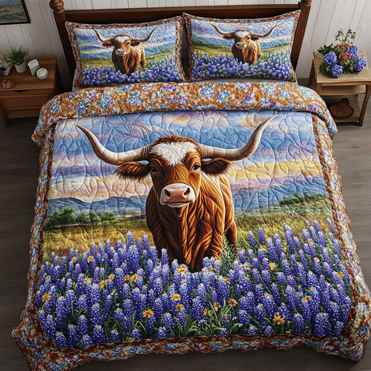 Bold Horns 3-Piece Quilted Bedding Set NCU0DK7125