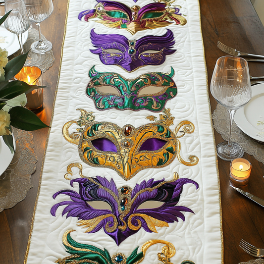 Bold Masquerade Quilted Table Runner NCU0VH2606