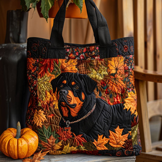 Bold Rottweiler Quilted Tote Bag NCU0PT8971