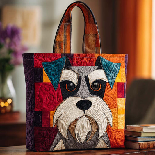 Bold Schnauzer Style Quilted Tote Bag NCU0NT9767