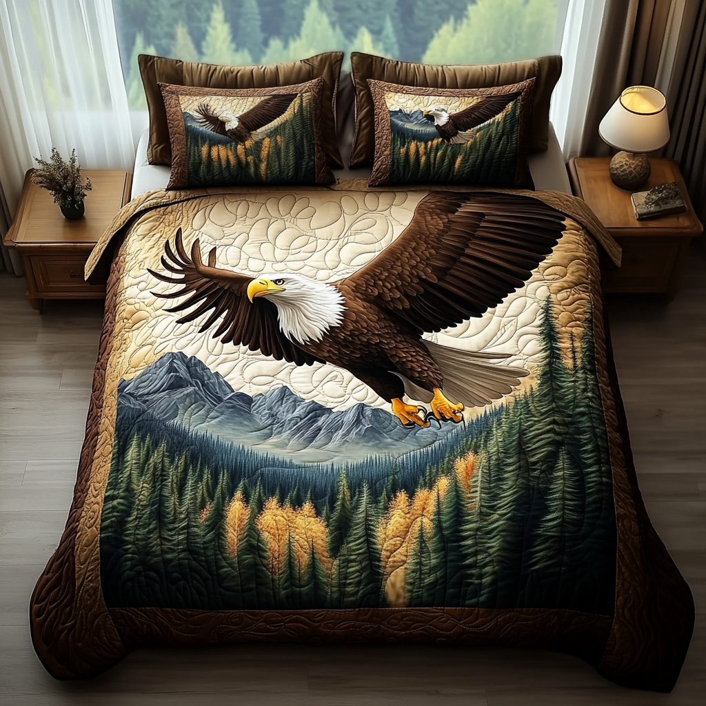 Bold Soar 3-Piece Quilted Bedding Set NCU0DV3092