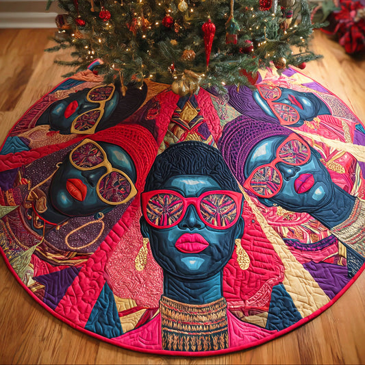 Bold Spirit Christmas Quilted Tree Skirt NCU0TD1137