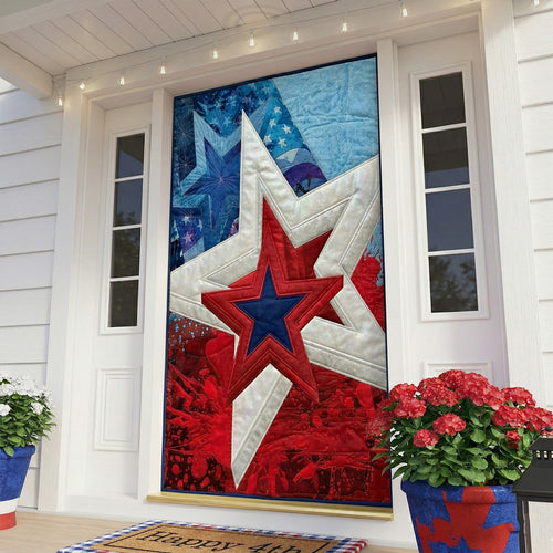 Bold Star Quilted Door Cover NCU0NT12682