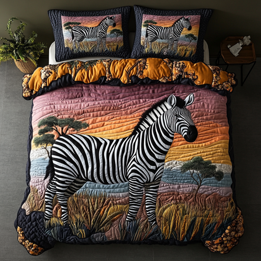 Bold Stripes 3-Piece Quilted Bedding Set NCU0DK7804