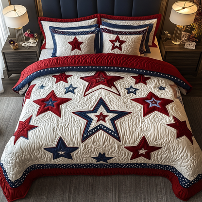 Bold Stripes 3-Piece Quilted Bedding Set NCU0DK8493
