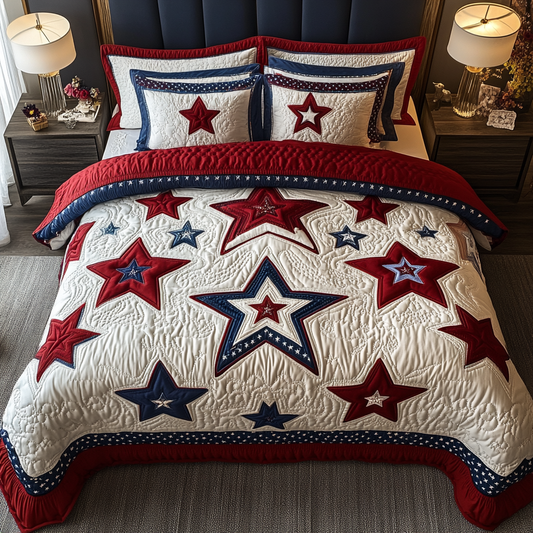 Bold Stripes 3-Piece Quilted Bedding Set NCU0DK8493