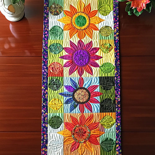 Bold Sunburst Quilted Table Runner NCU0NT6868