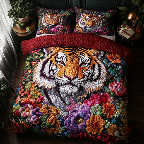 Bold Tiger 3-Piece Quilted Bedding Set NCU0DV6486