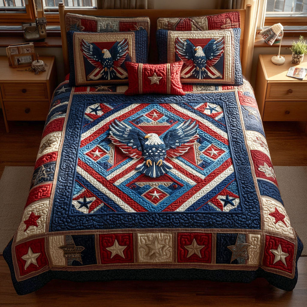 Bold and Brave 3-Piece Quilted Bedding Set NCU0PT8825