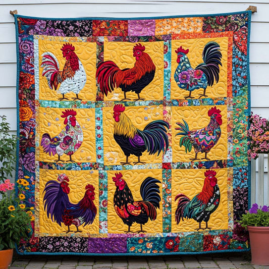 Bold and Feathered Quilted Blanket NCU0NT7975