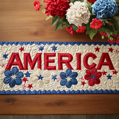 Boldly America Quilted Table Runner NCU0NT8201