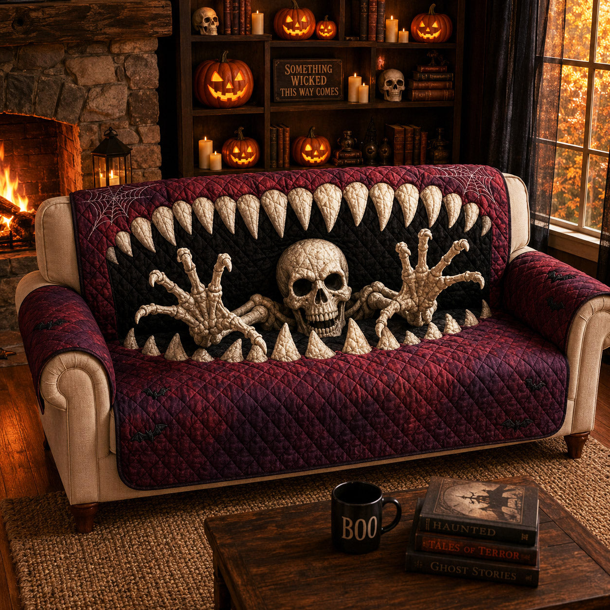 Bone Chomper Quilted Sofa Cover NCU0TD2905