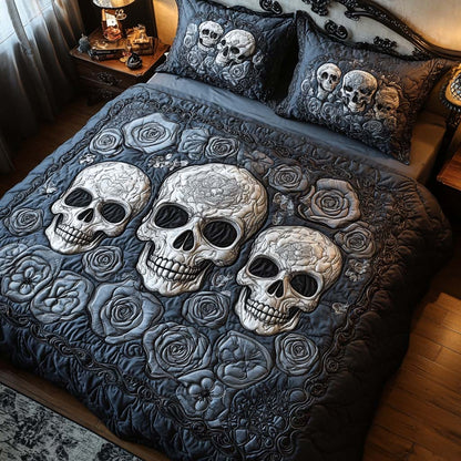 Bone Garden 3-Piece Quilted Bedding Set NCU0NT7935
