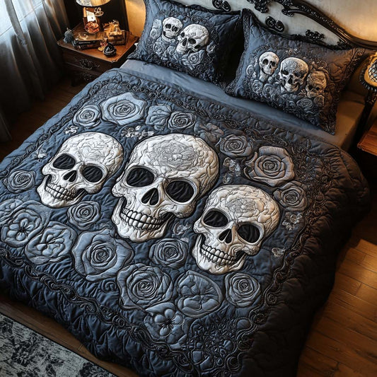 Bone Garden 3-Piece Quilted Bedding Set NCU0NT7935