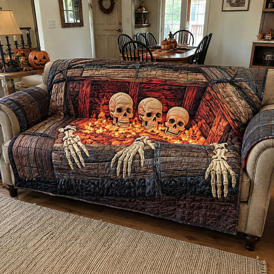 Bone Pit Escape Quilted Sofa Cover NCU0PT11995