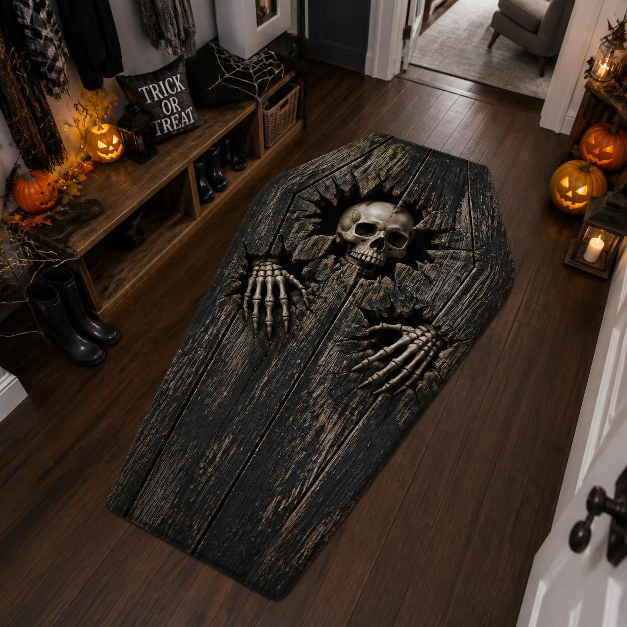 Bone Prison Custom Shape Area Rug NCU0TV2033