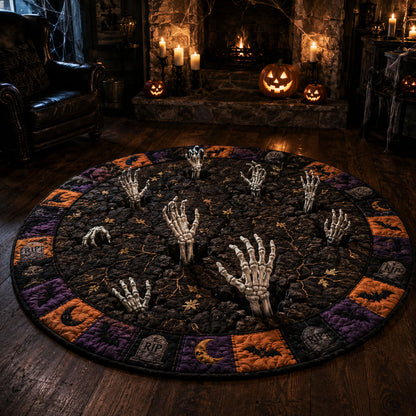 Bone Rise Quilted Round Mat NCU0TD2883