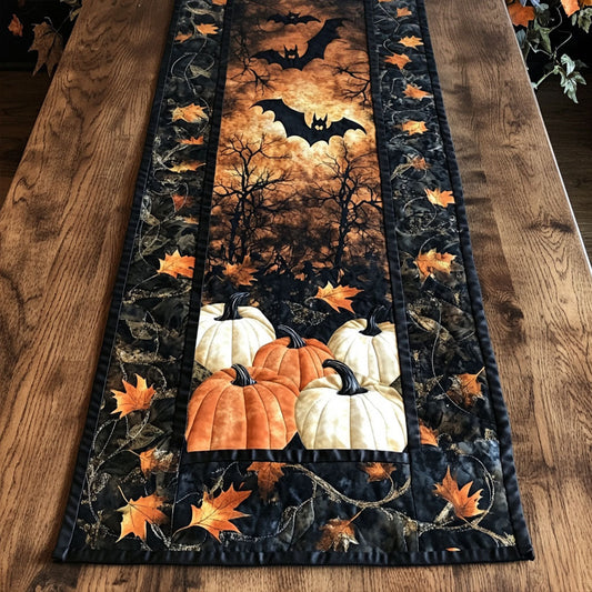 Boo Bat Pumpkin Quilted Table Runner NCU0PT8668