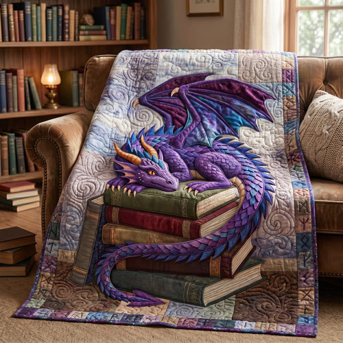 Book Dragon Quilted Blanket NCU0DV9729