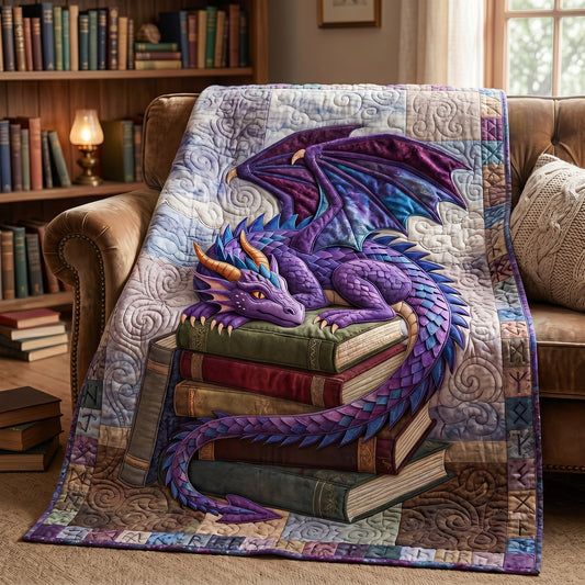 Book Dragon Quilted Blanket NCU0DV9729