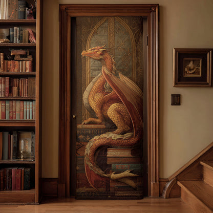 Book Dragon Quilted Door Cover NCU0DV8840