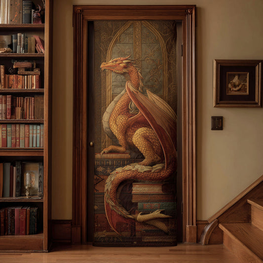 Book Dragon Quilted Door Cover NCU0DV8840