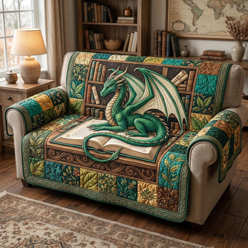 Book Dragon Quilted Sofa Cover NCU0TD2592
