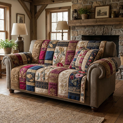 Book Haven Quilted Sofa Cover NCU0DK12284