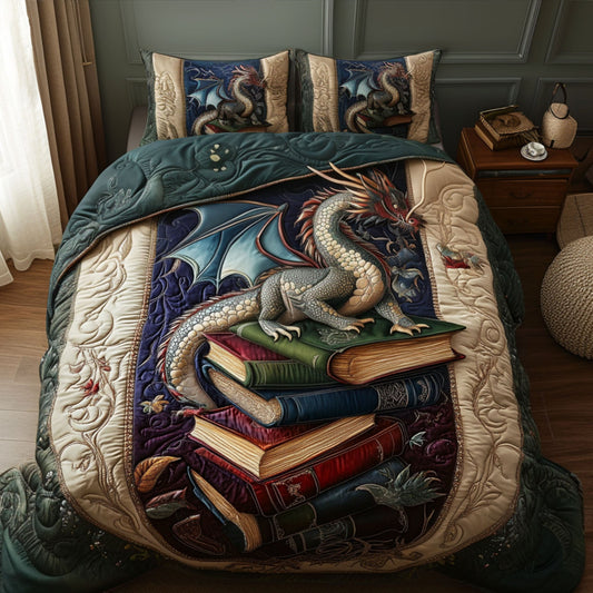 Book of Flames 3-Piece Quilted Bedding Set NCU0PT5556
