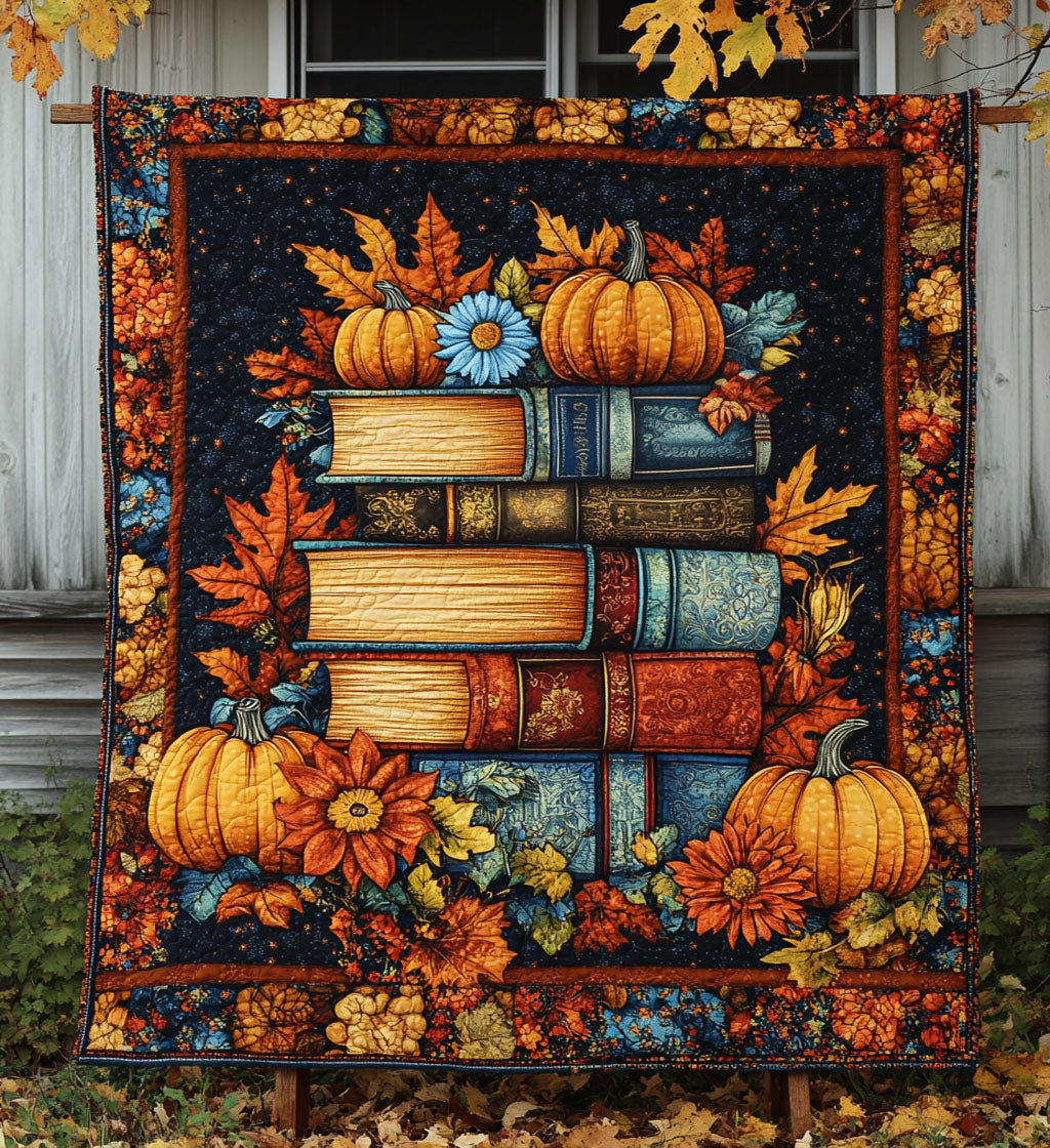 Bookish Harvest Quilted Blanket NCU0PT706