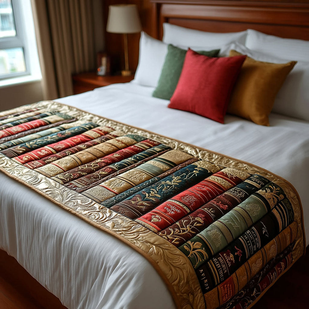 Bookish Serenity Quilted Bed Runner NCU0PT8042