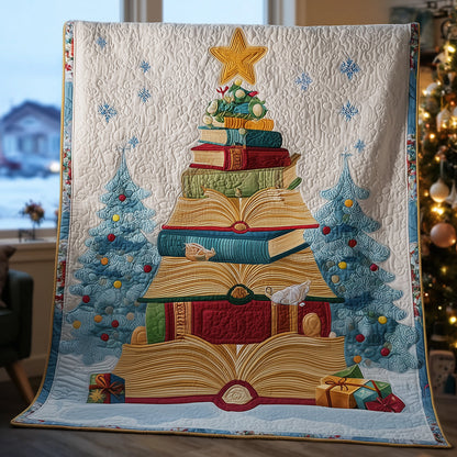 Bookmas Tree Quilted Blanket NCU0TH3471