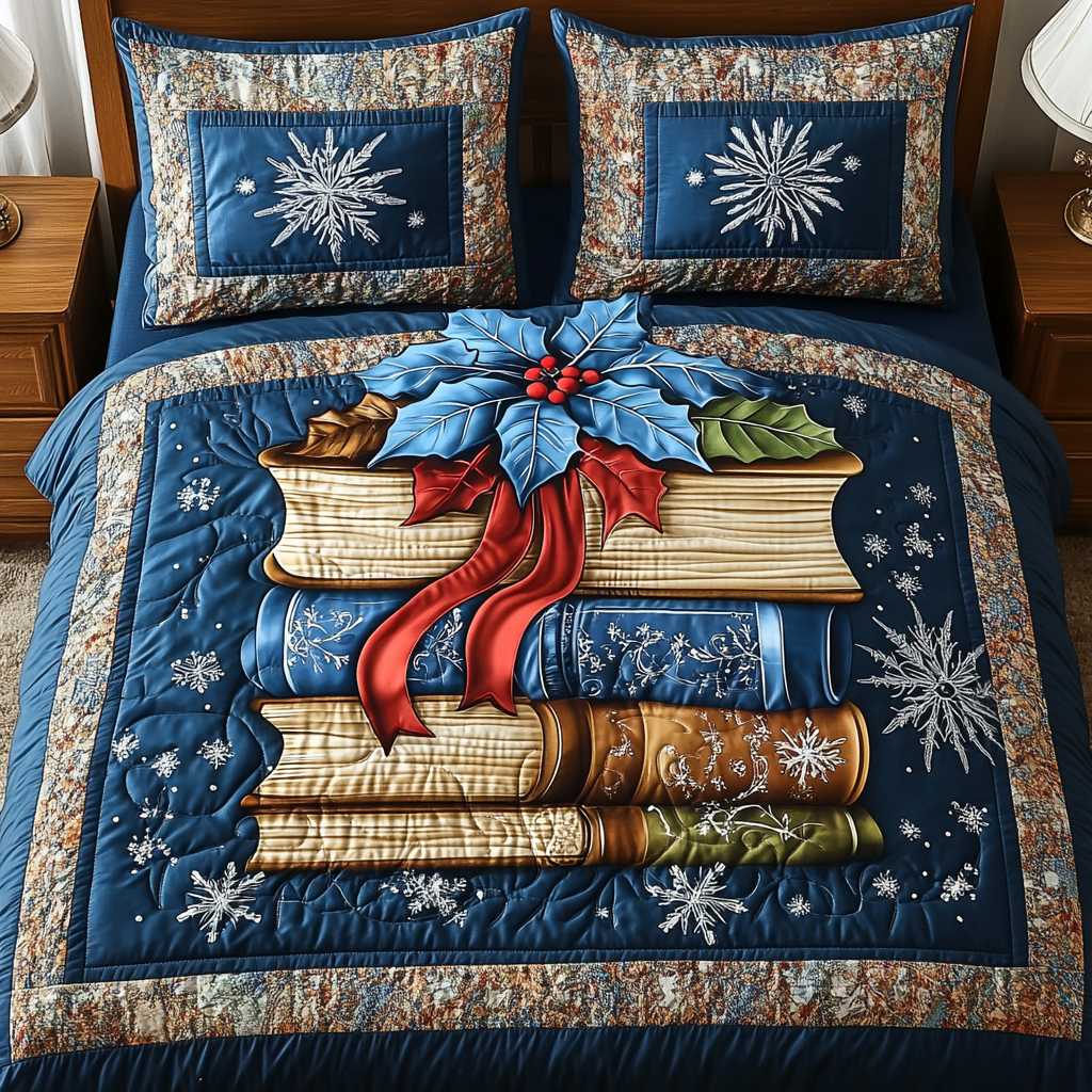Books Before Bedtime 3-Piece Quilted Bedding Set NCU0TL2093