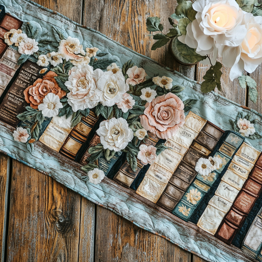 Bookshelf Dreams Quilted Table Runner NCU0VH5337